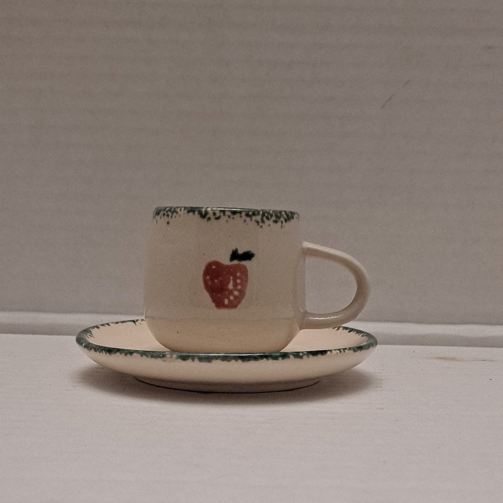HERMITAGE POTTERY CUP AND SAUCER